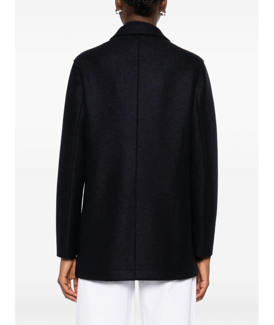 HARRIS WHARF LONDON Темно-синее шерстяное пальто, фото 3