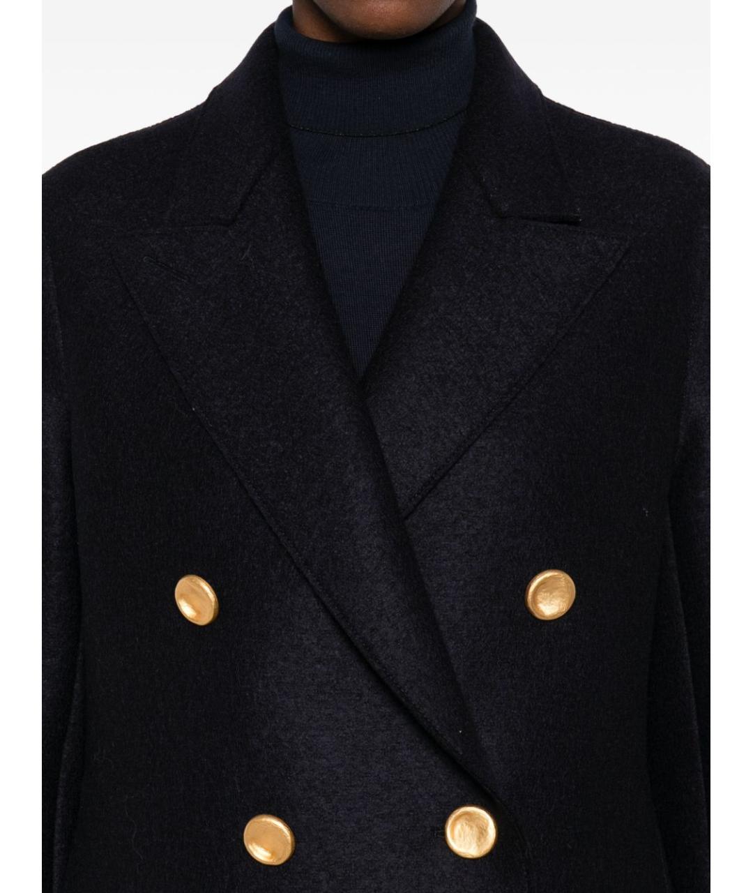 HARRIS WHARF LONDON Темно-синее шерстяное пальто, фото 2