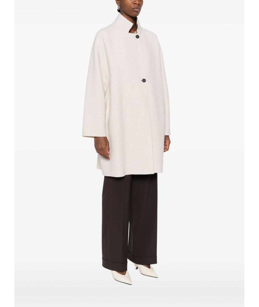 HARRIS WHARF LONDON Бежевое шерстяное пальто, фото 2