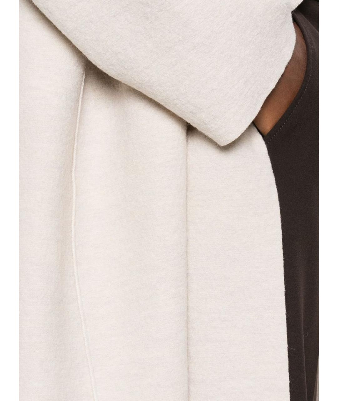 HARRIS WHARF LONDON Бежевое шерстяное пальто, фото 5