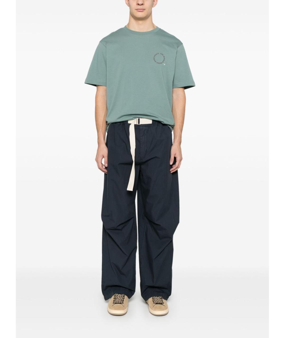 EMPORIO ARMANI Зеленая хлопковая футболка, фото 4