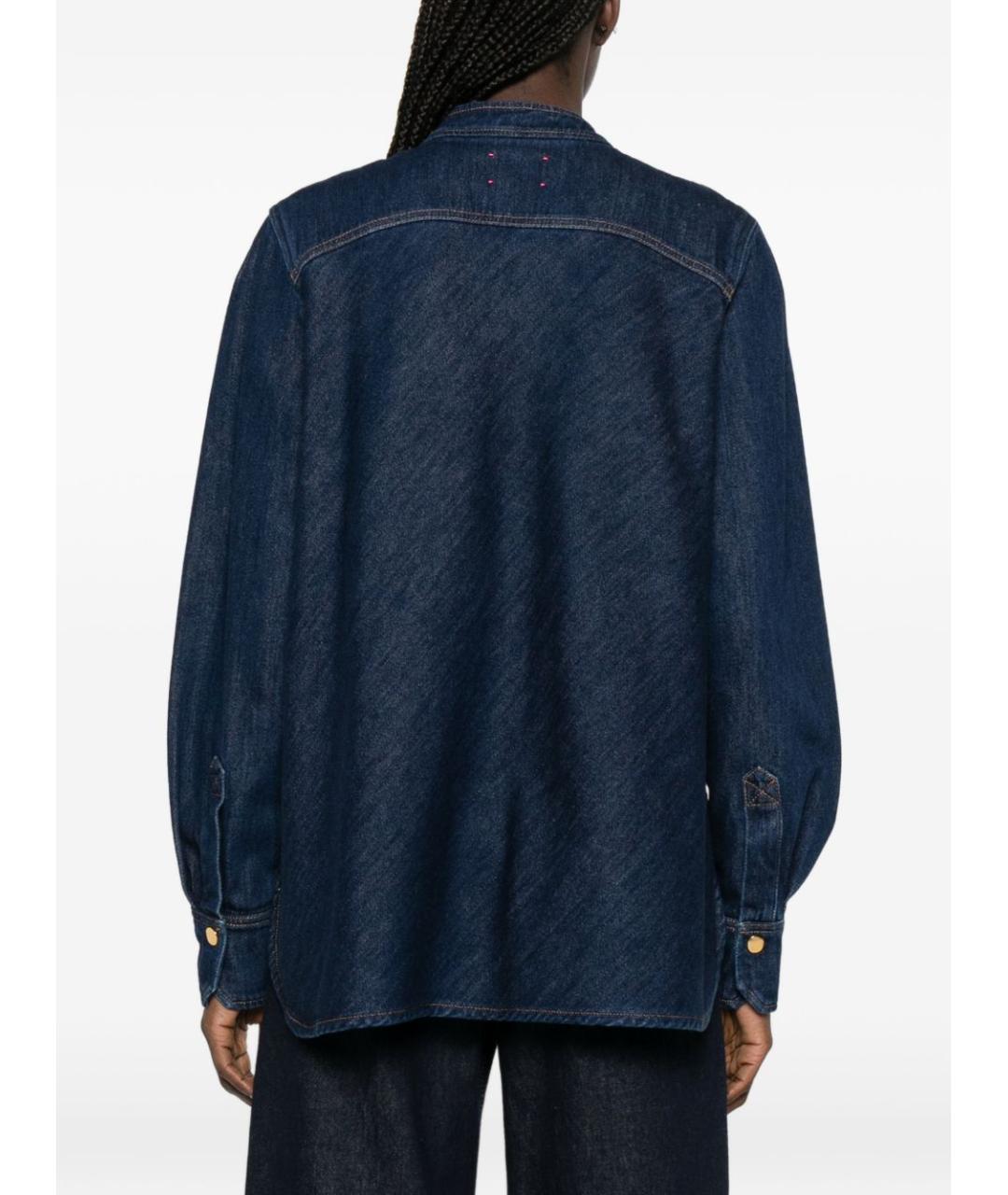 FORTE FORTE Синяя хлопковая рубашка, фото 2