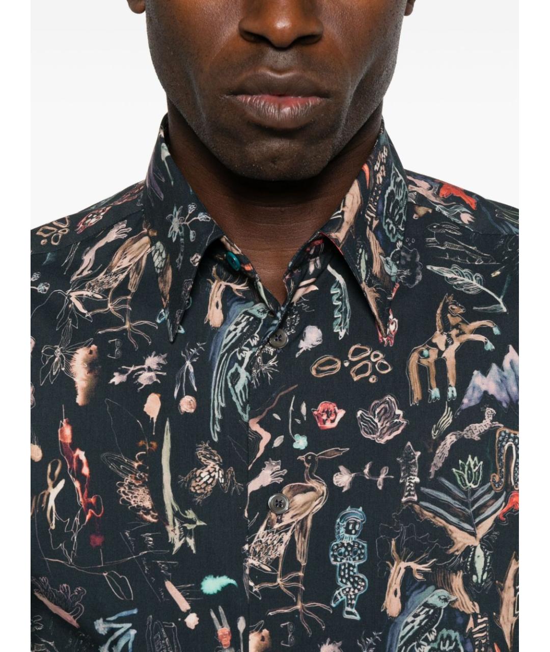 PAUL SMITH Мульти хлопковая кэжуал рубашка, фото 3