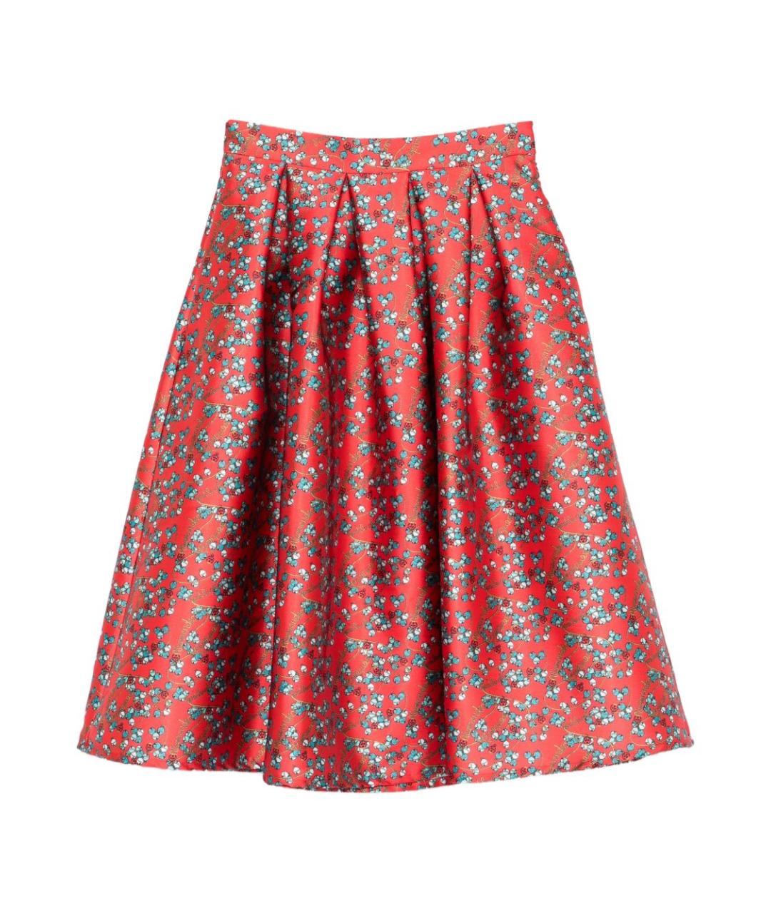 ALESSANDRO ENRIQUEZ Красная атласная юбка мини, фото 1