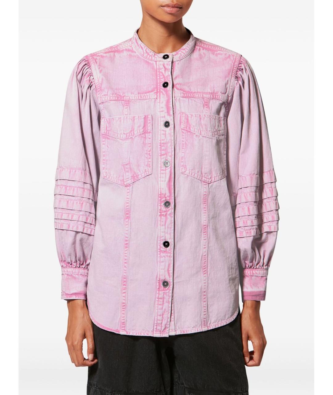 ISABEL MARANT ETOILE Розовая хлопковая рубашка, фото 4