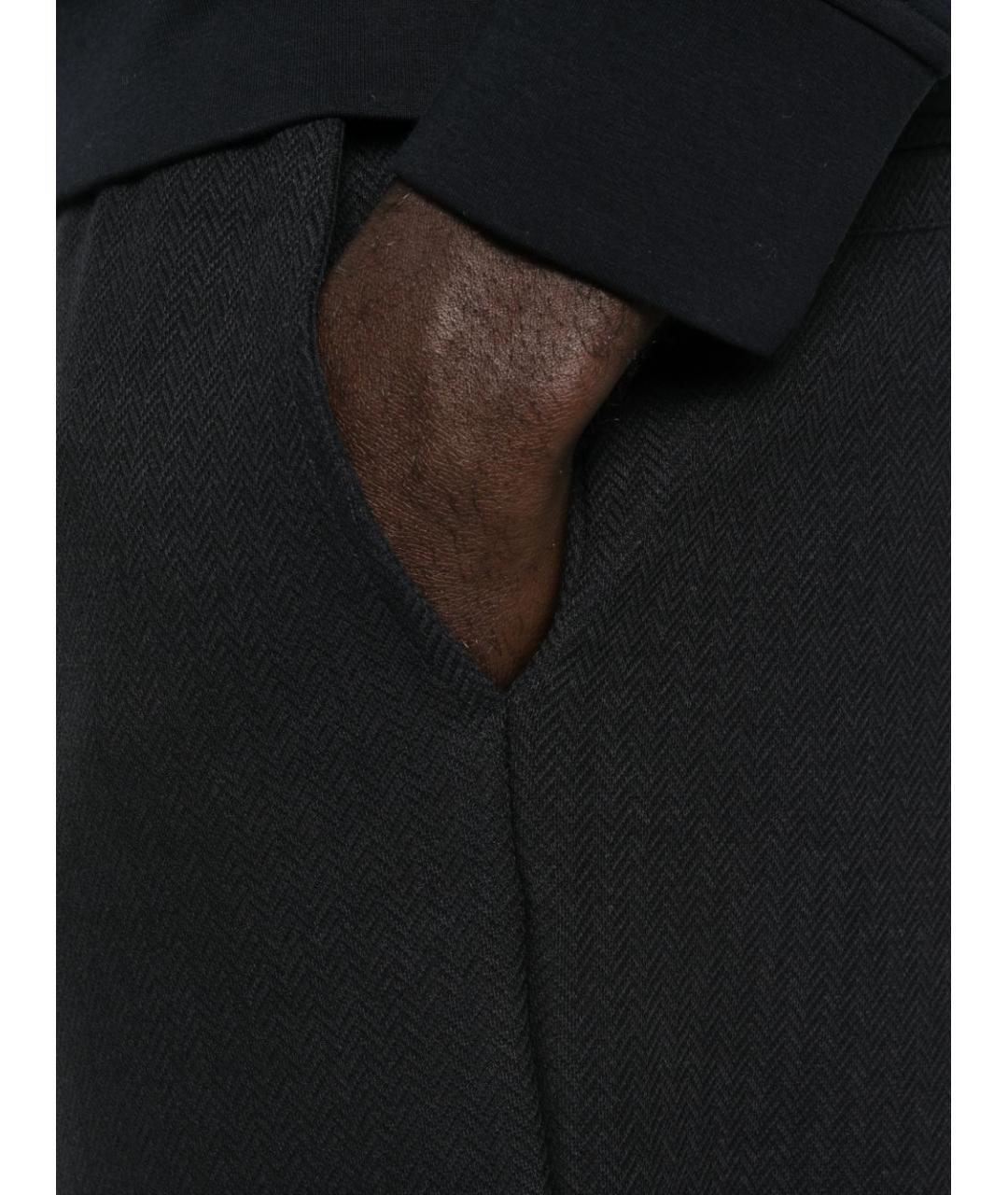 EMPORIO ARMANI Синие хлопко-эластановые повседневные брюки, фото 3