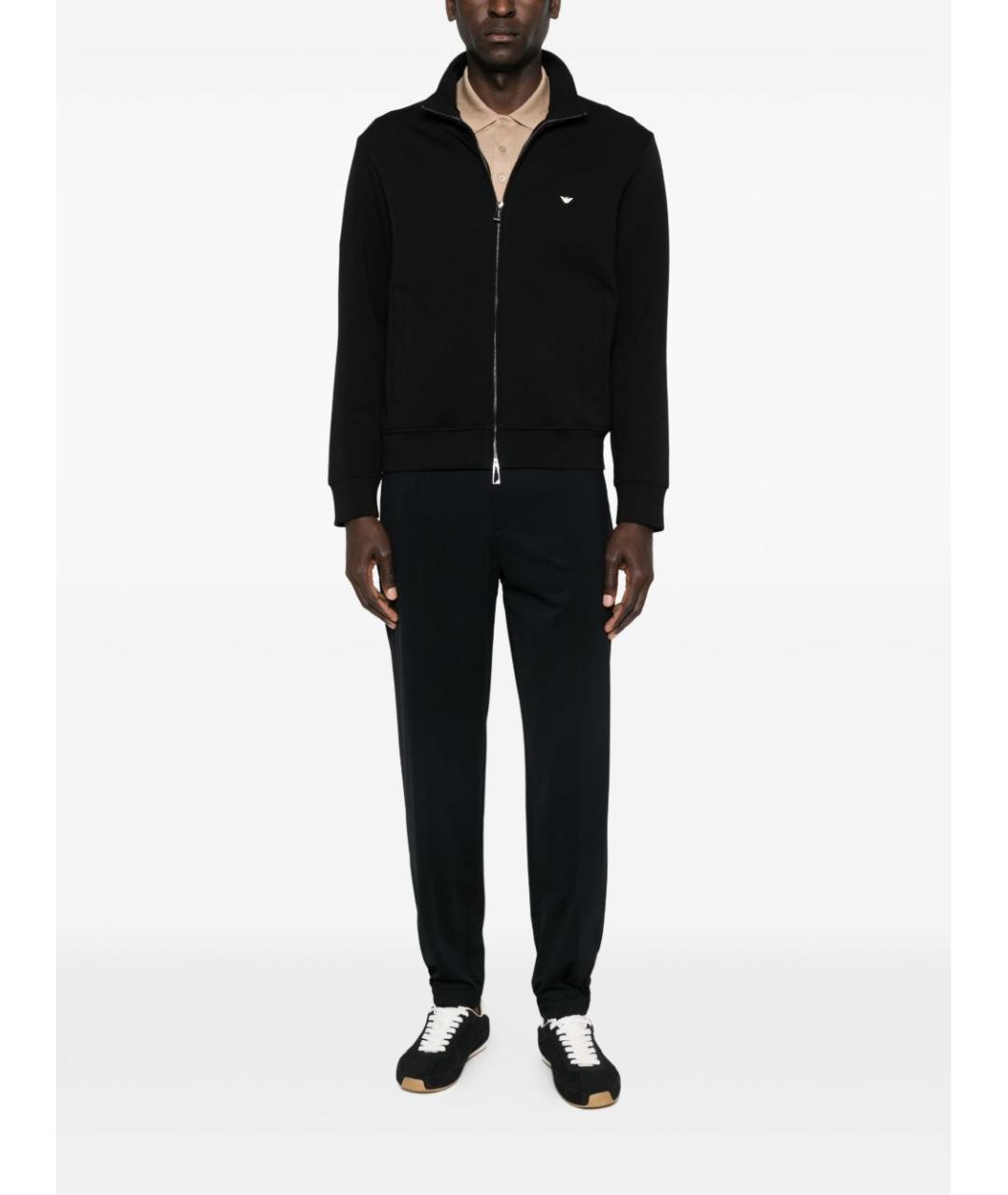 EMPORIO ARMANI Синие полиамидовые повседневные брюки, фото 5