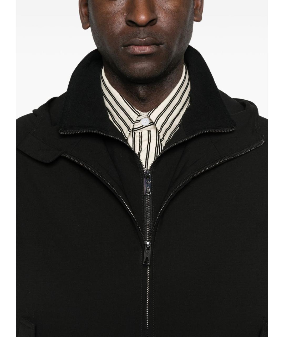 EMPORIO ARMANI Черный шерстяной жилет, фото 2