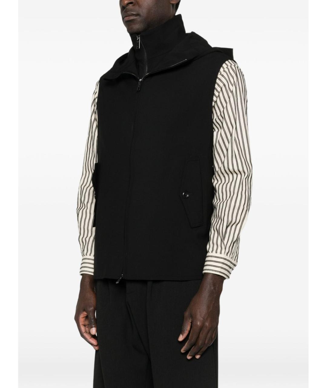 EMPORIO ARMANI Черный шерстяной жилет, фото 4