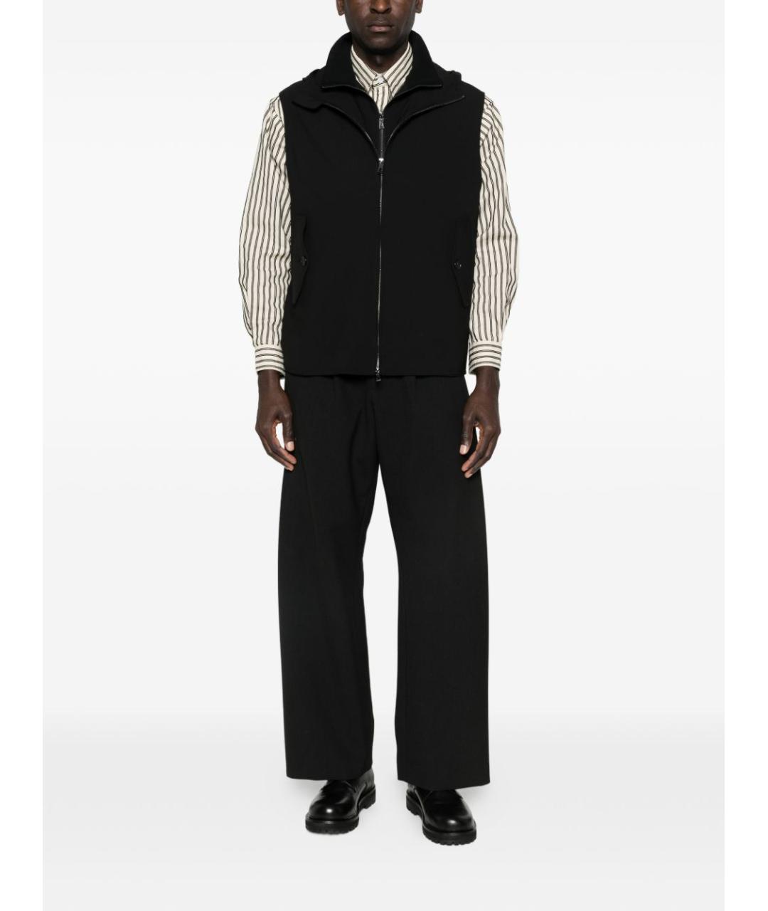 EMPORIO ARMANI Черный шерстяной жилет, фото 3