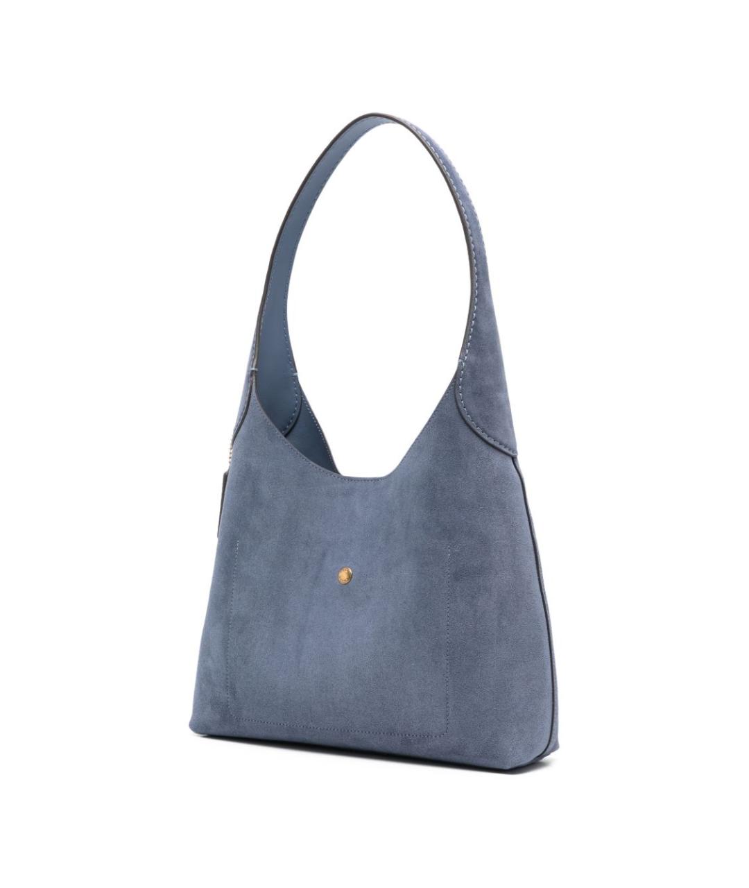 COACH Синяя замшевая сумка тоут, фото 5