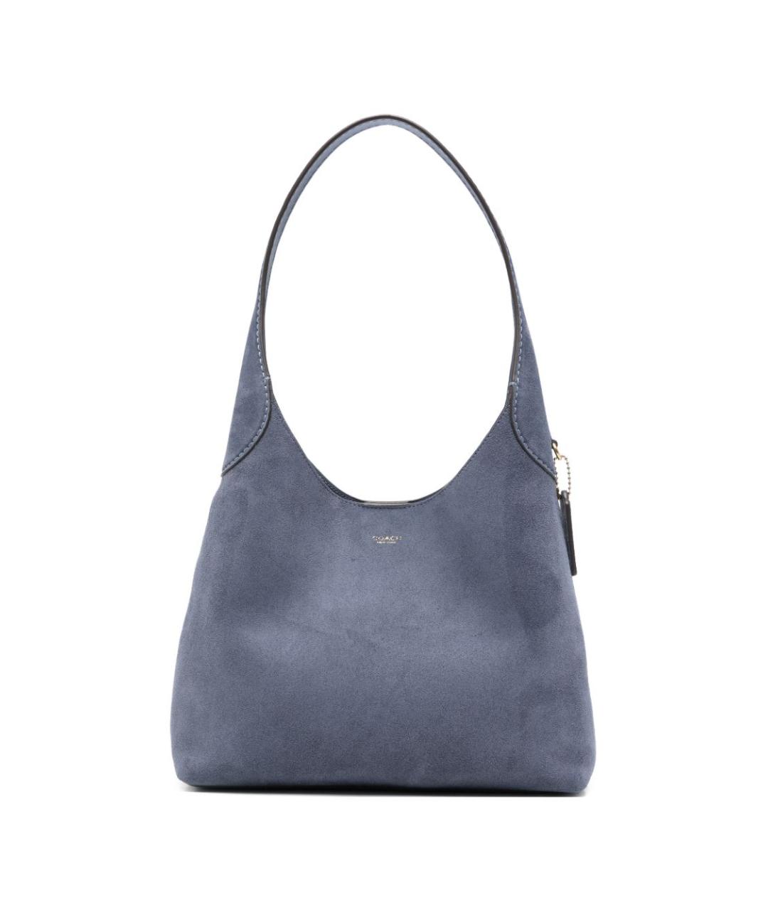 COACH Синяя замшевая сумка тоут, фото 1