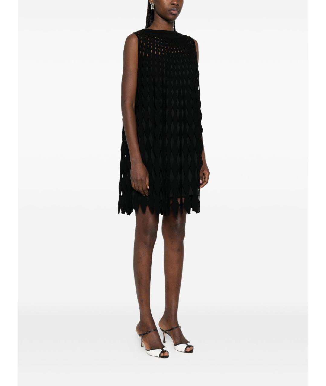 EMPORIO ARMANI Черное вискозное платье, фото 3