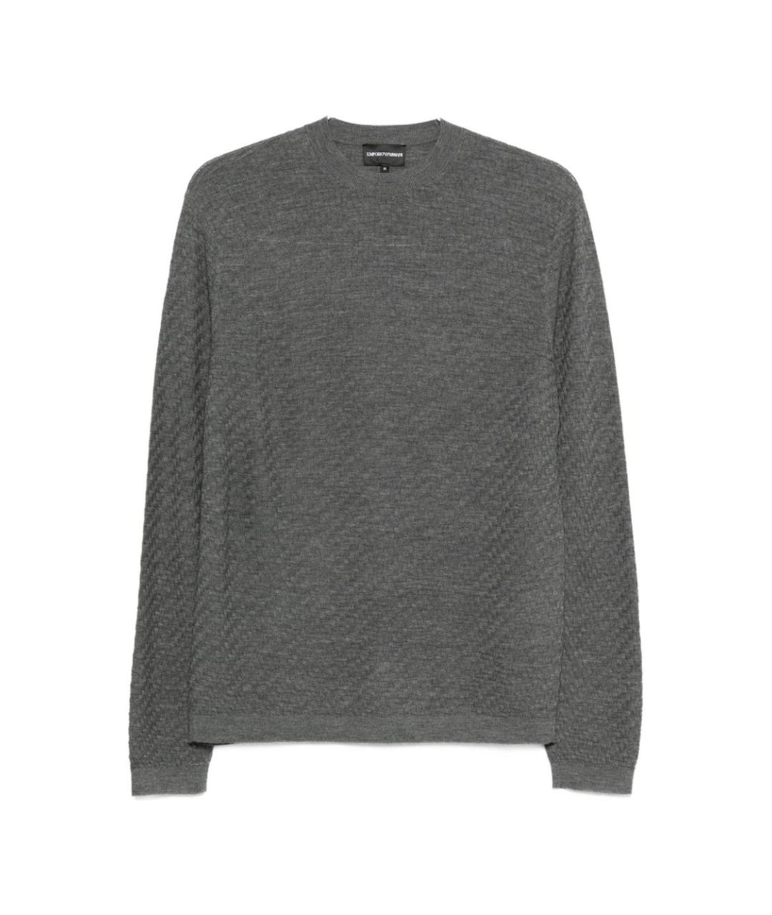 EMPORIO ARMANI Серый шерстяной джемпер / свитер, фото 1