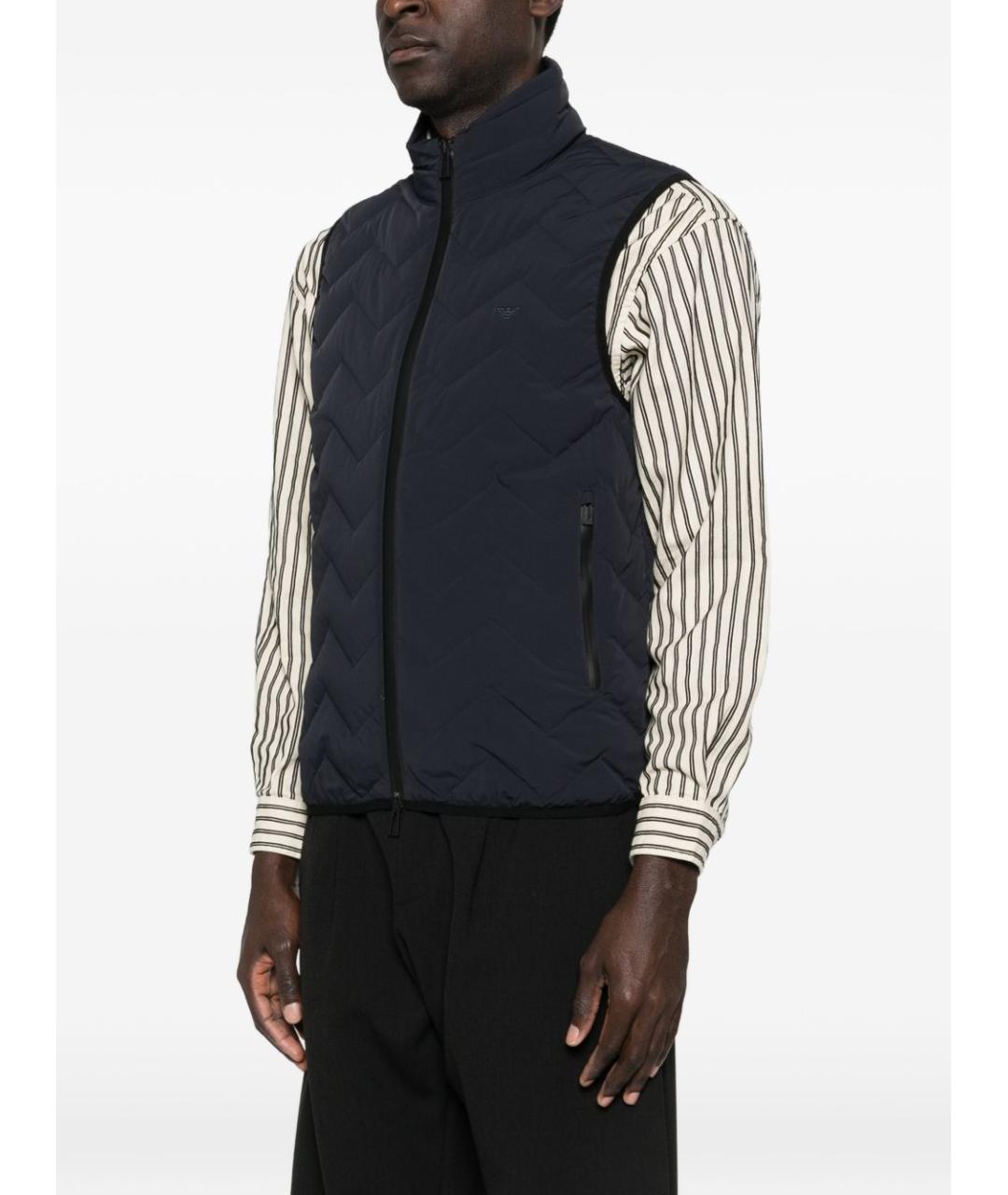 EMPORIO ARMANI Синий полиамидовый жилет, фото 2