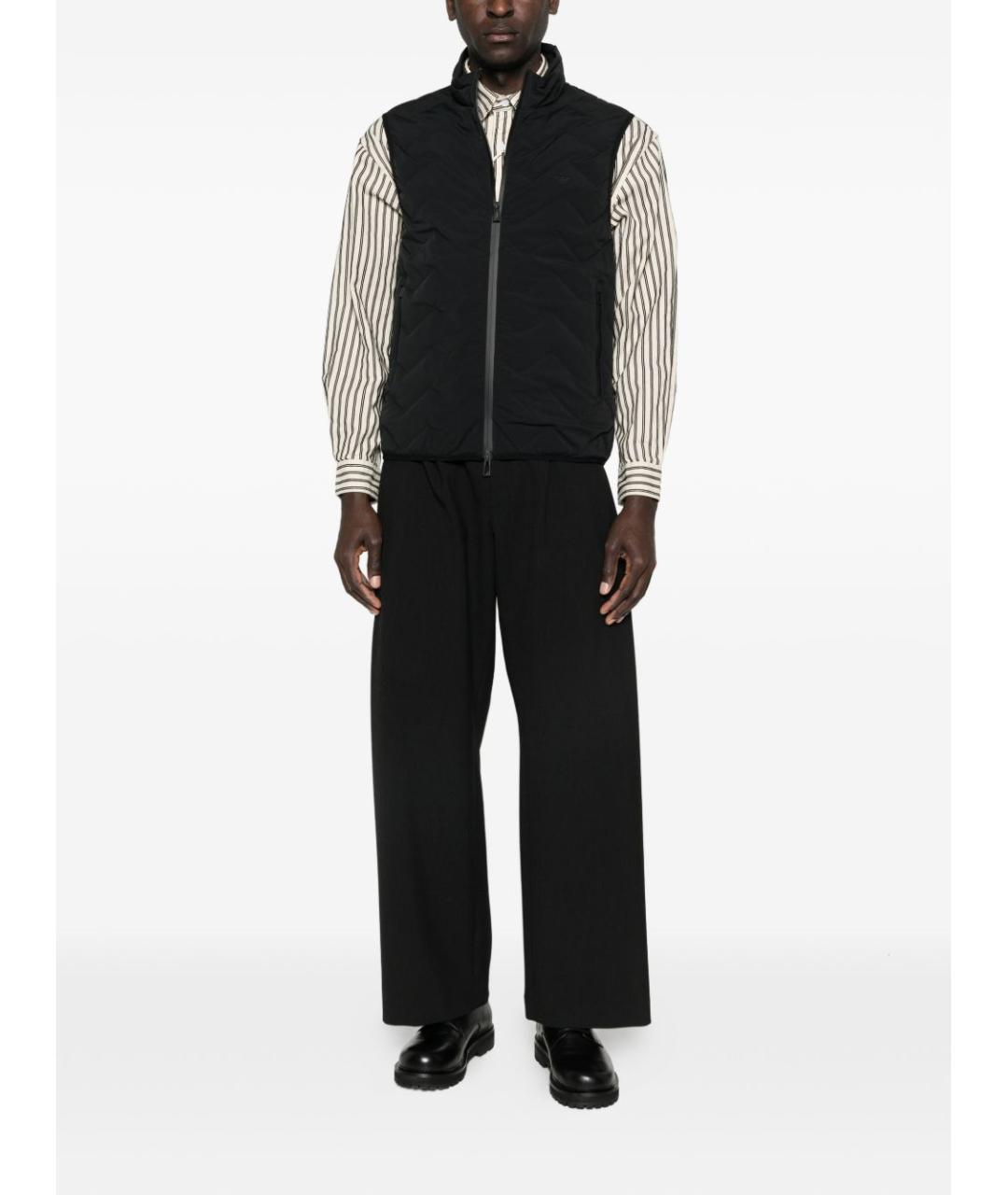 EMPORIO ARMANI Черный полиамидовый жилет, фото 3