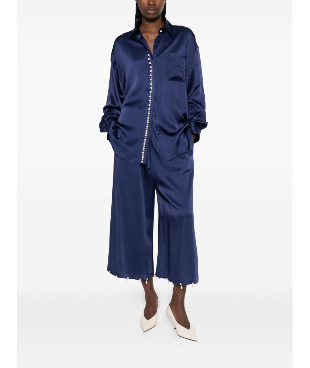 STELLA MCCARTNEY Синие прямые брюки, фото 2