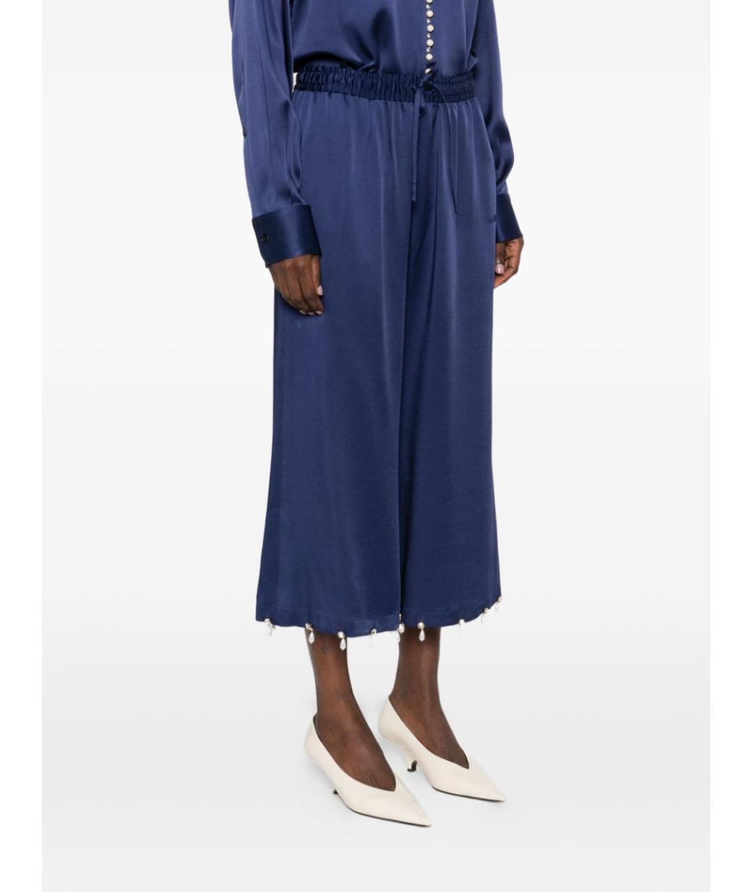 STELLA MCCARTNEY Синие прямые брюки, фото 4