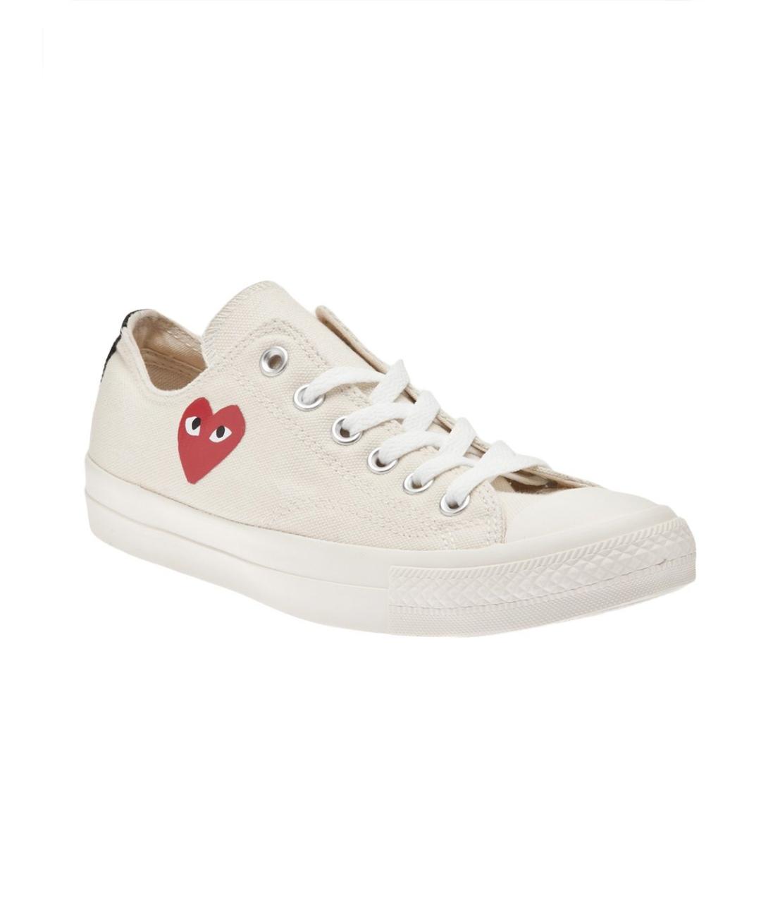 COMME DES GARÇONS Белые текстильные кеды, фото 2