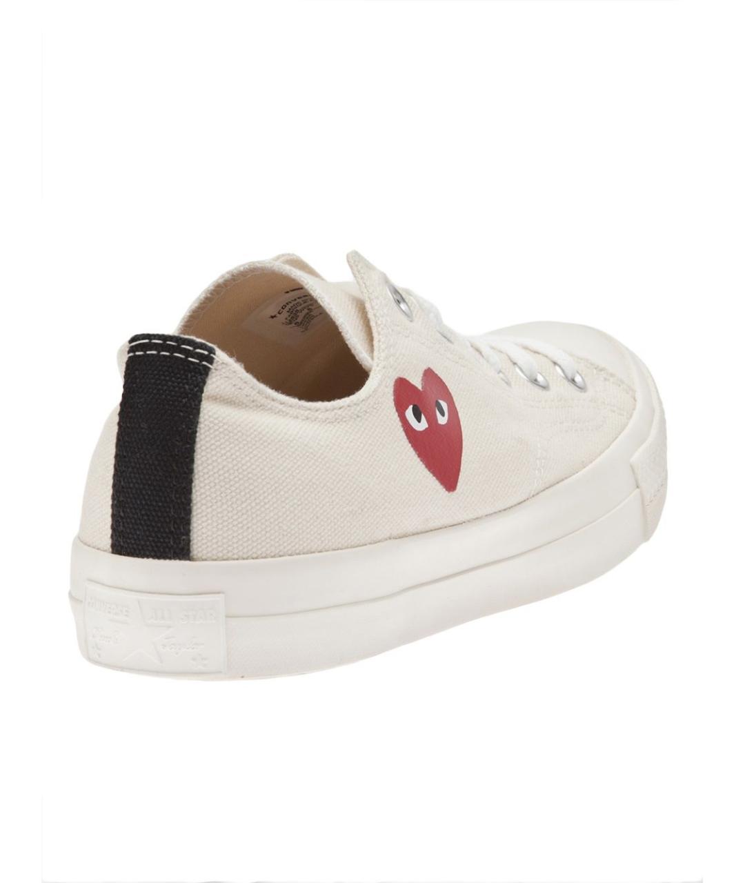 COMME DES GARÇONS Белые текстильные кеды, фото 4