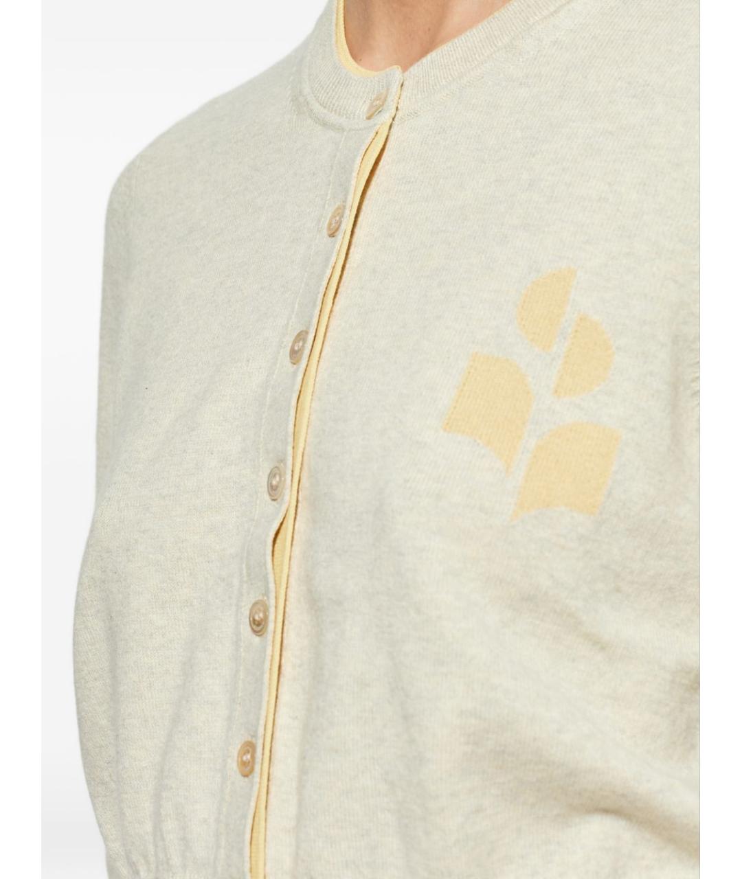 ISABEL MARANT ETOILE Серый хлопковый кардиган, фото 3