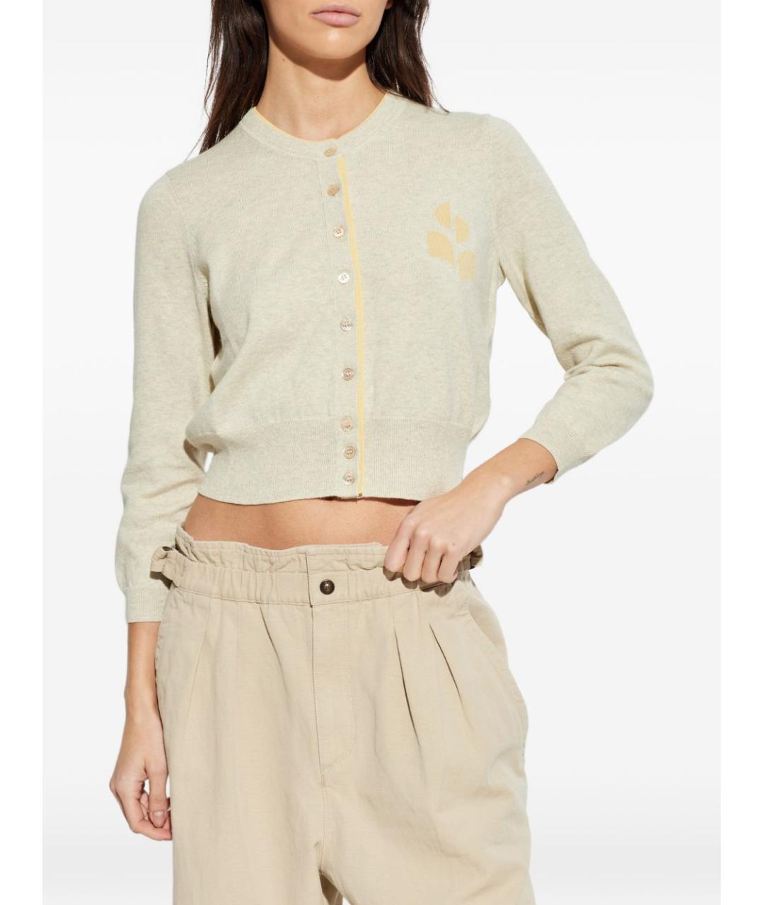 ISABEL MARANT ETOILE Серый хлопковый кардиган, фото 2