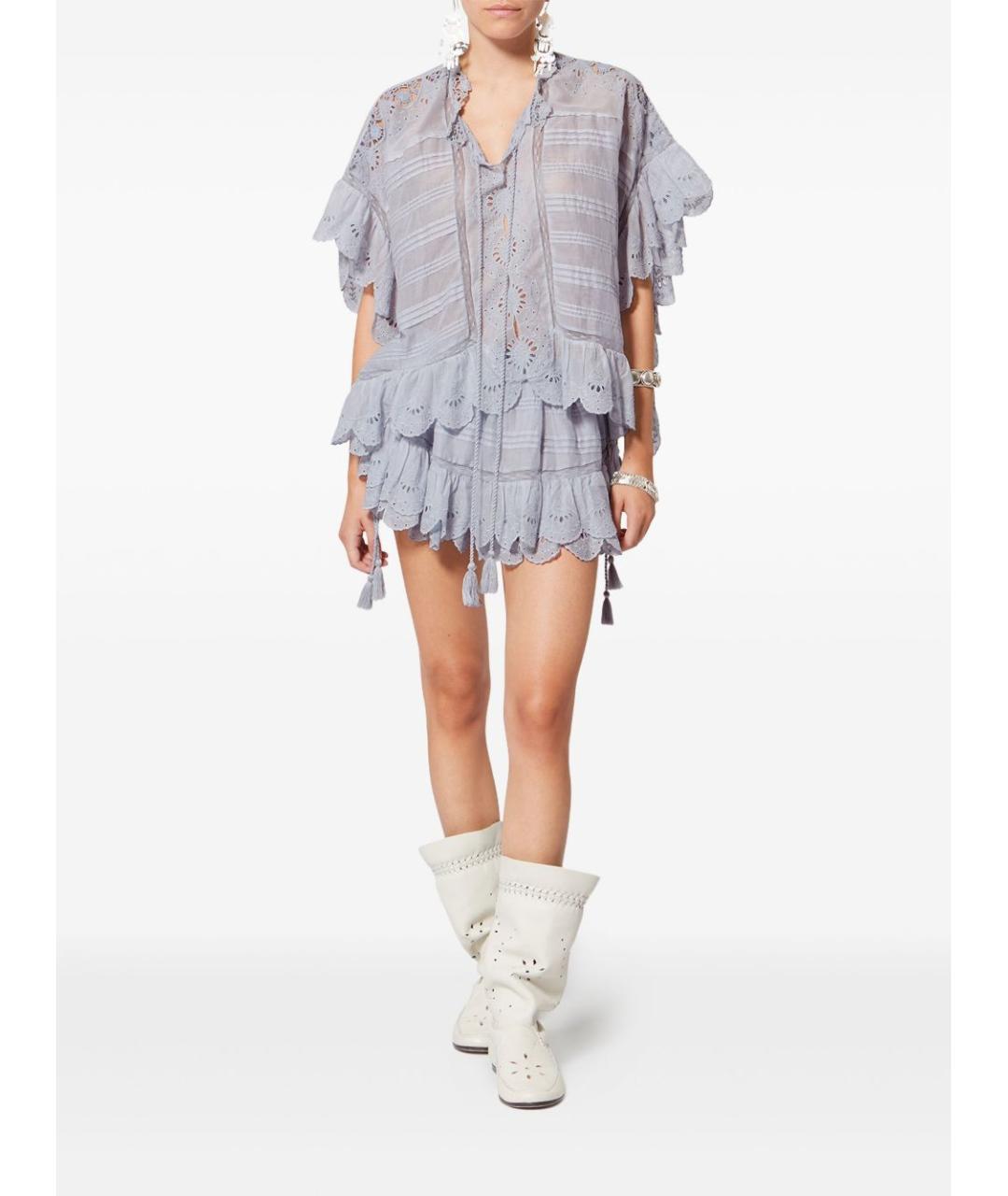 ISABEL MARANT ETOILE Голубые хлопковые шорты, фото 2