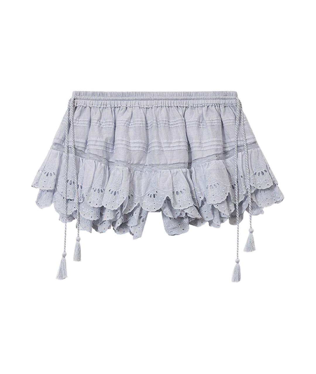 ISABEL MARANT ETOILE Голубые хлопковые шорты, фото 1