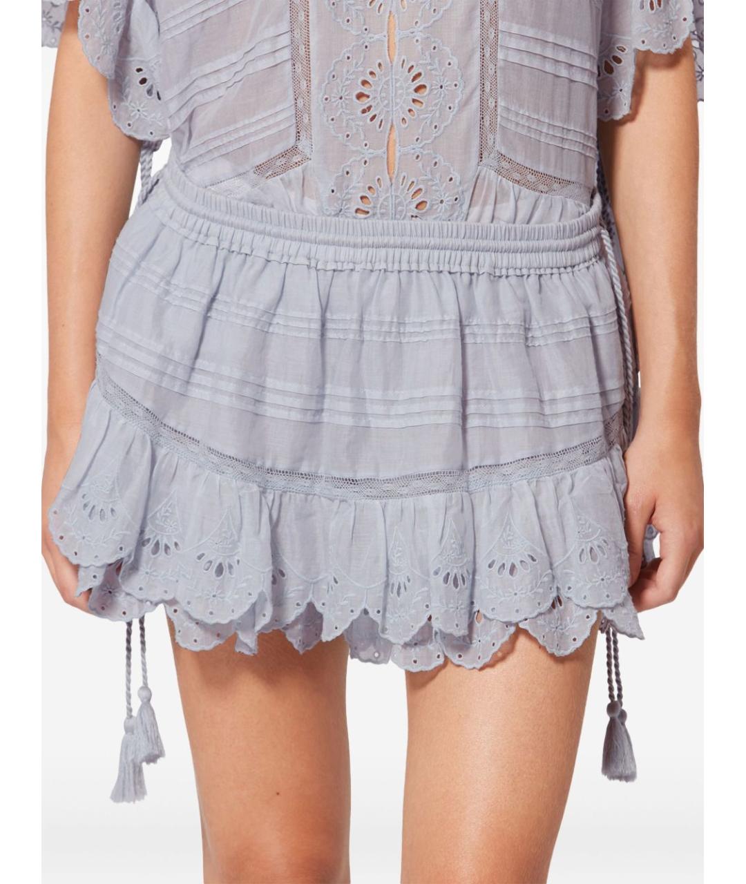 ISABEL MARANT ETOILE Голубые хлопковые шорты, фото 3