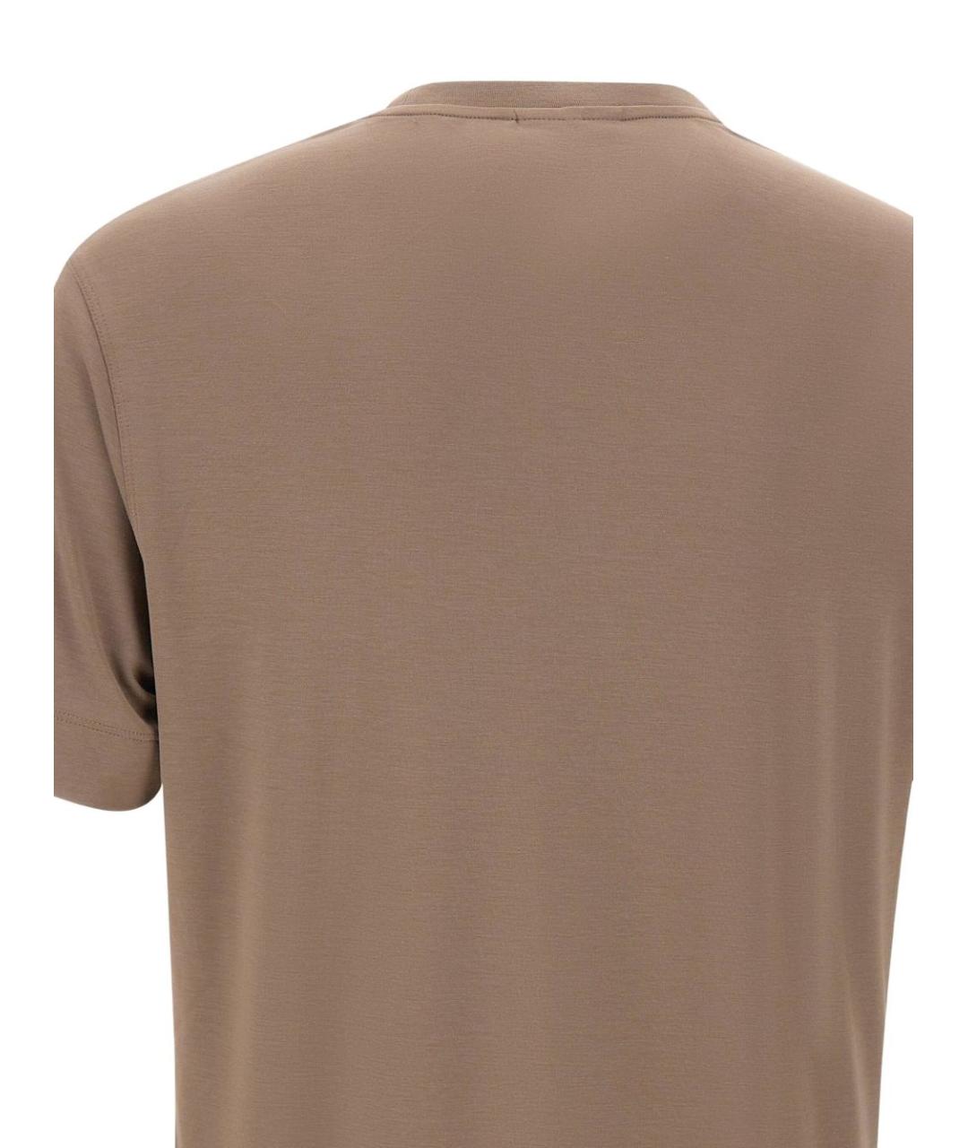 EMPORIO ARMANI Коричневая футболка, фото 5