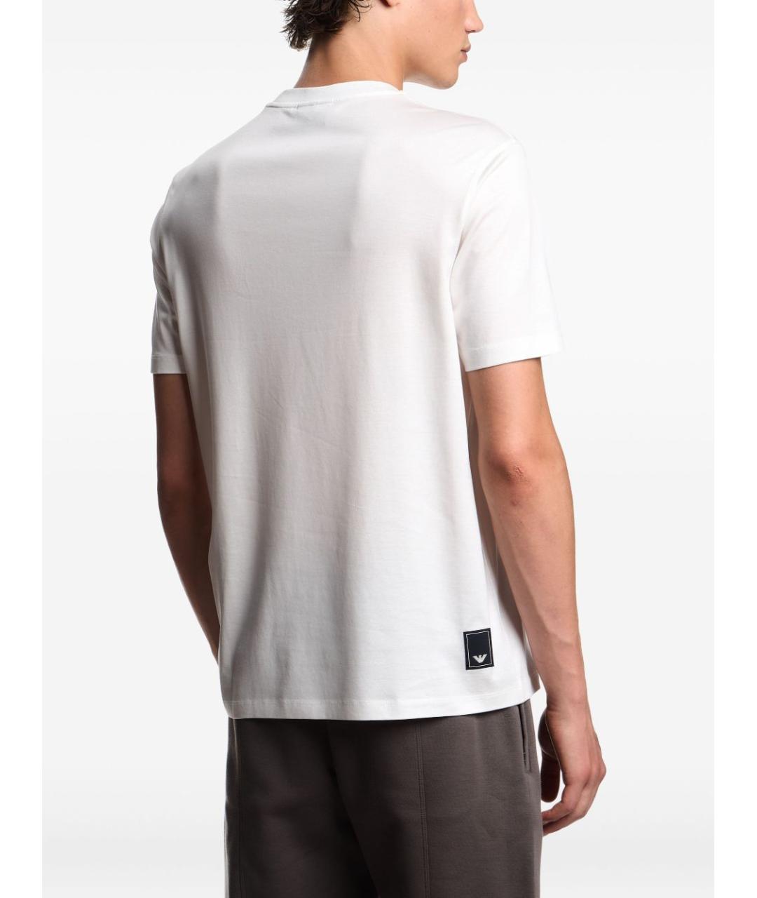 EMPORIO ARMANI Белая хлопковая футболка, фото 5
