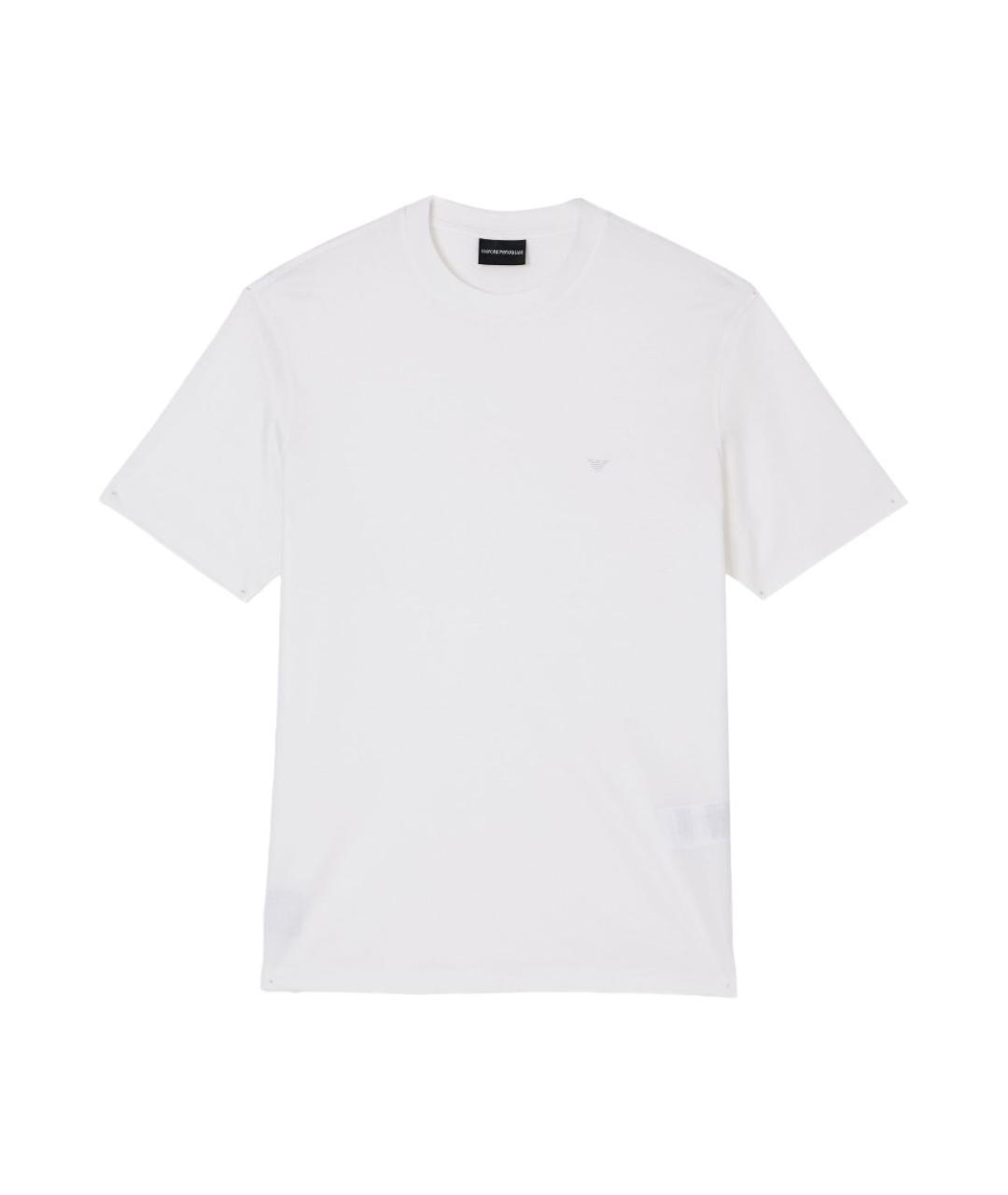 EMPORIO ARMANI Белая хлопковая футболка, фото 1