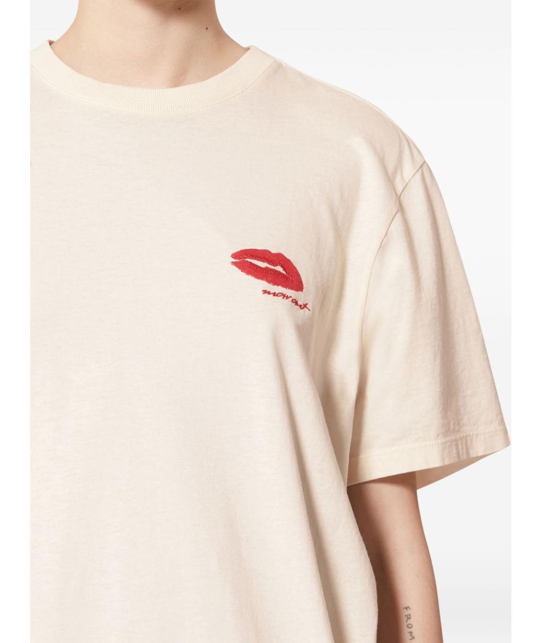 ISABEL MARANT ETOILE Бежевая хлопковая футболка, фото 5