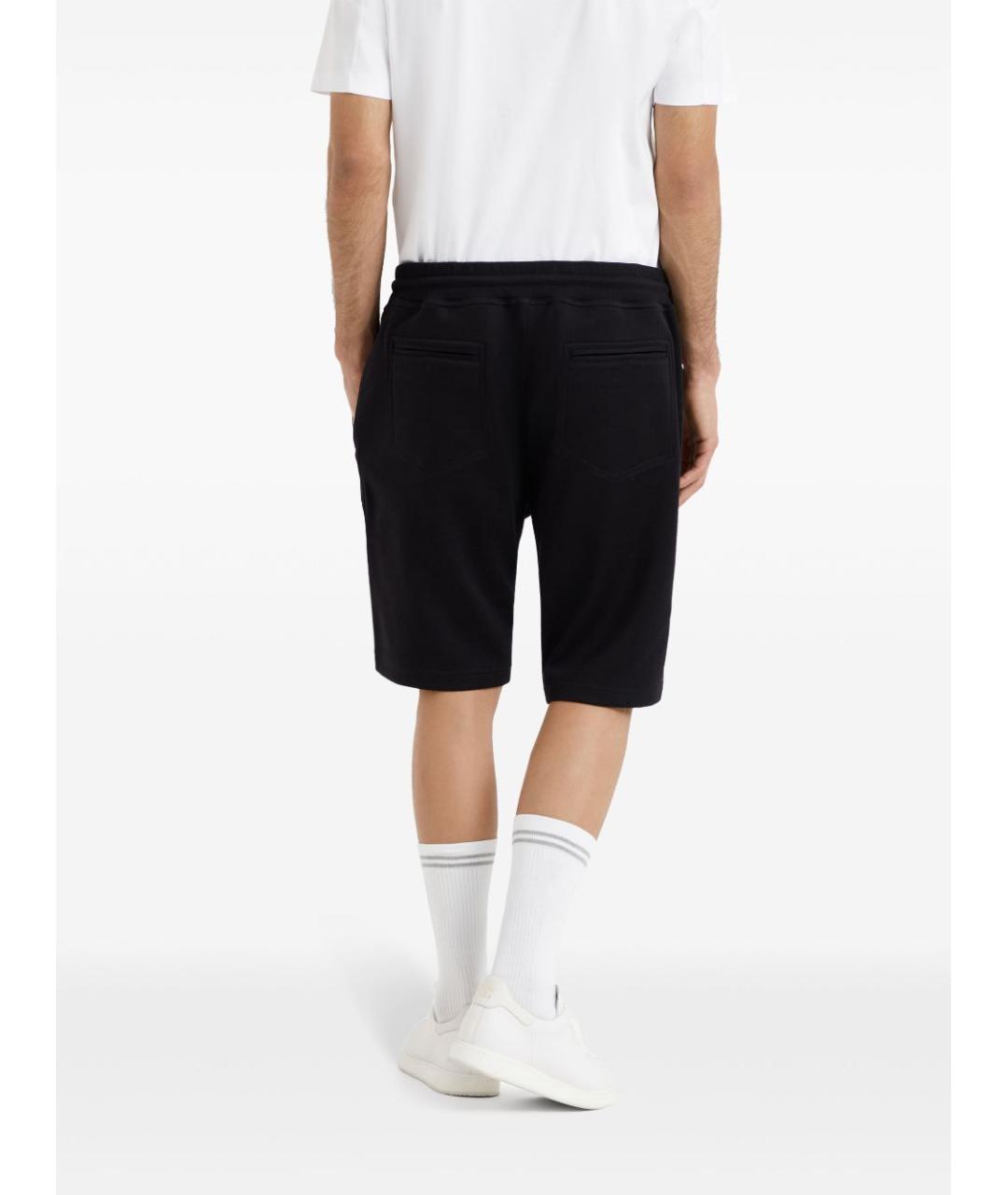 BRUNELLO CUCINELLI Черные хлопковые шорты, фото 5