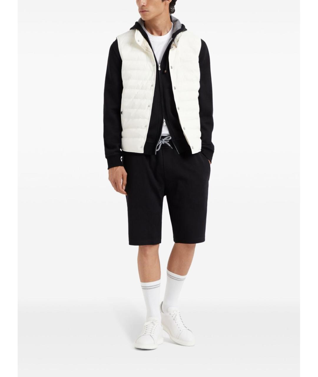 BRUNELLO CUCINELLI Черные хлопковые шорты, фото 2