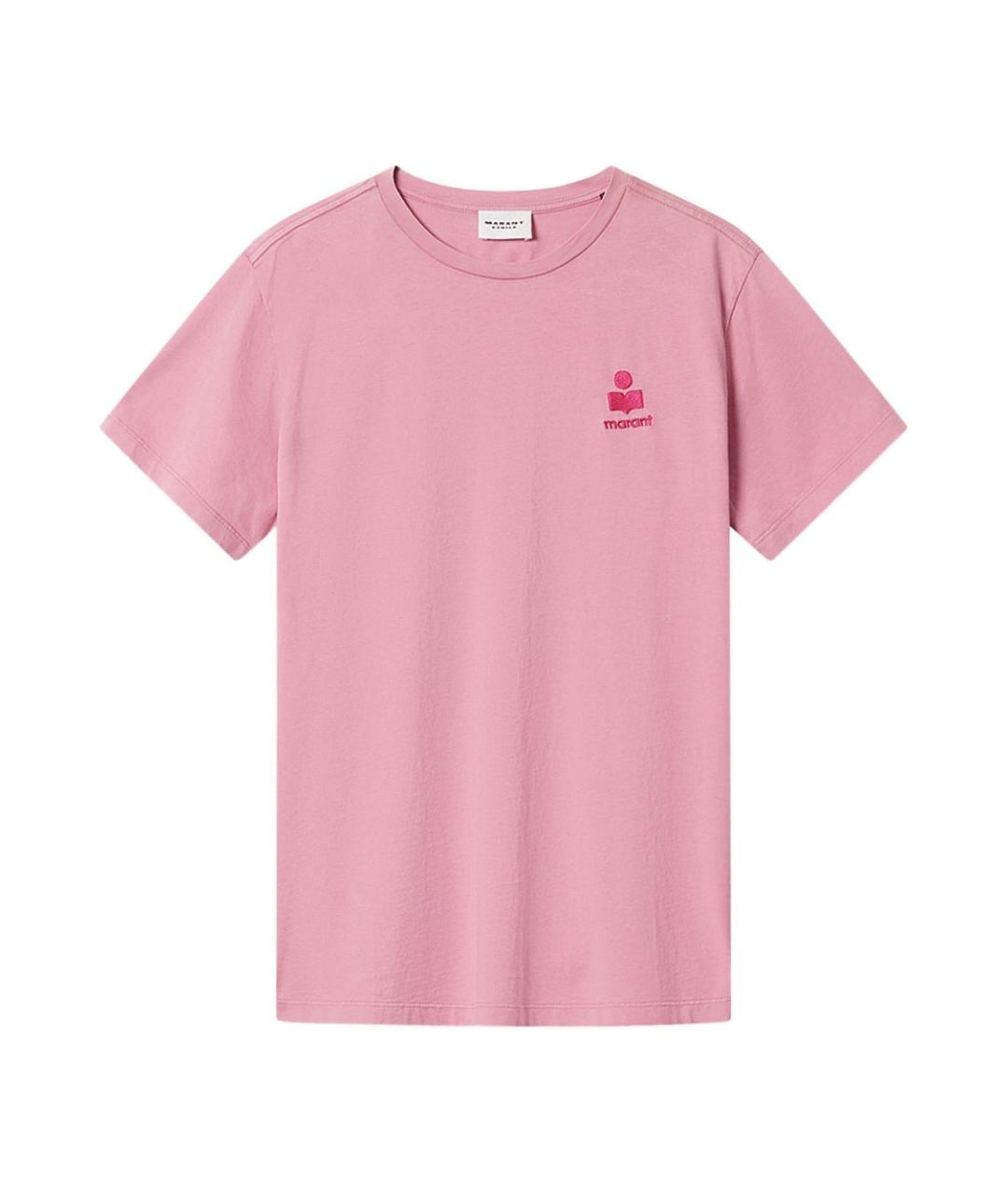 ISABEL MARANT ETOILE Розовая хлопковая футболка, фото 1