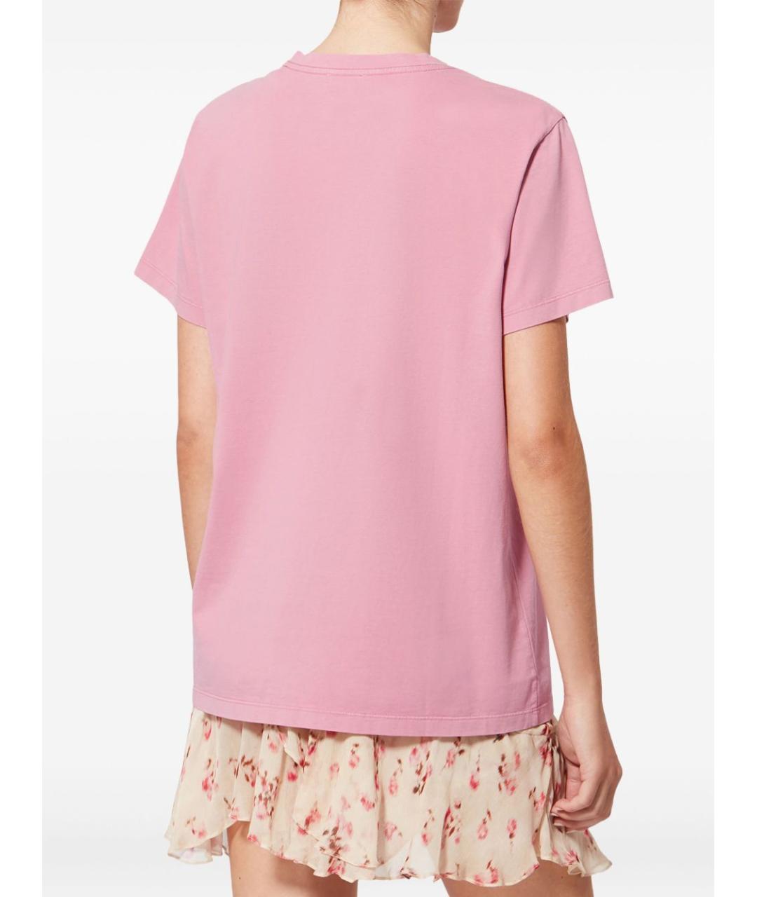 ISABEL MARANT ETOILE Розовая хлопковая футболка, фото 2
