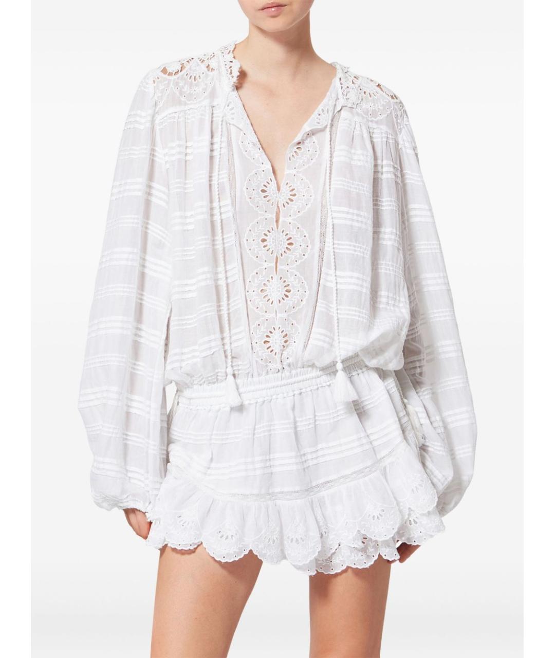 ISABEL MARANT ETOILE Белое хлопковое повседневное платье, фото 2