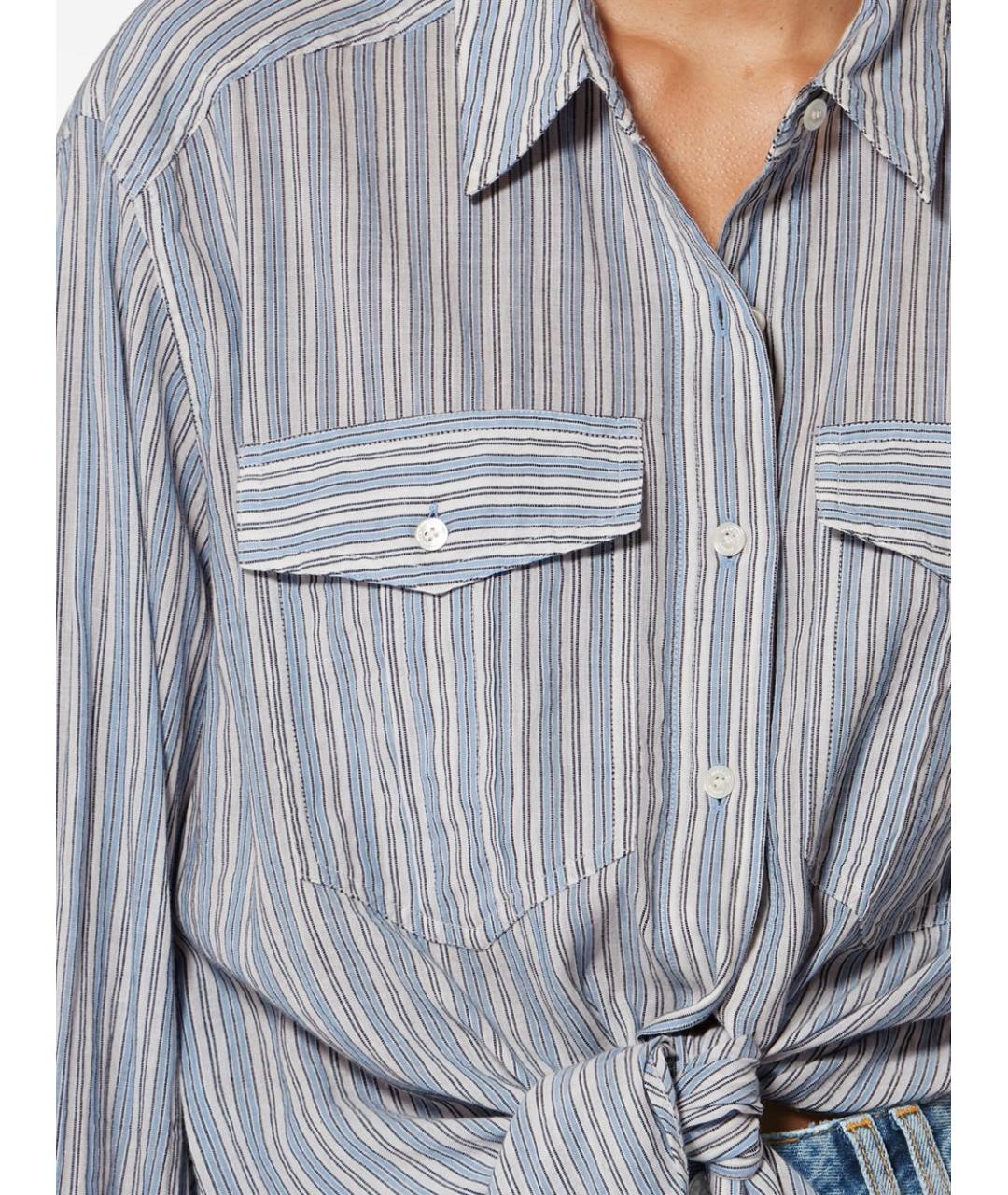 ISABEL MARANT ETOILE Голубая хлопковая рубашка, фото 5