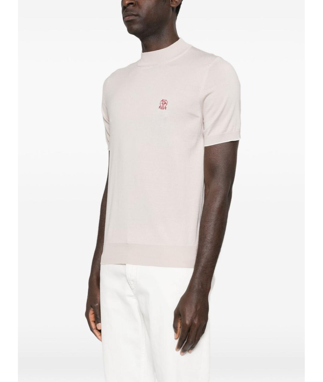 BRUNELLO CUCINELLI Бежевый джемпер / свитер, фото 4