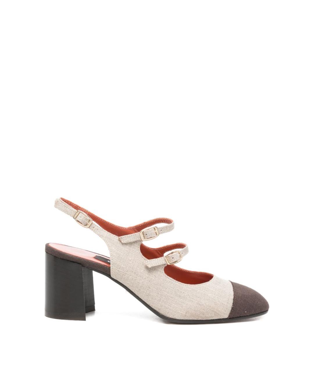 CAREL Бежевые текстильные туфли, фото 1