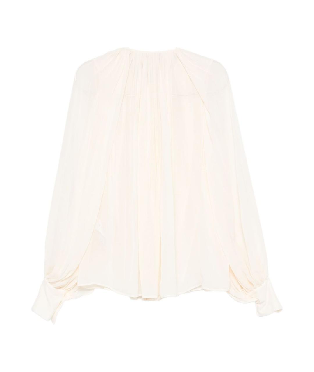 SEMICOUTURE Бежевая шелковая блузы, фото 2