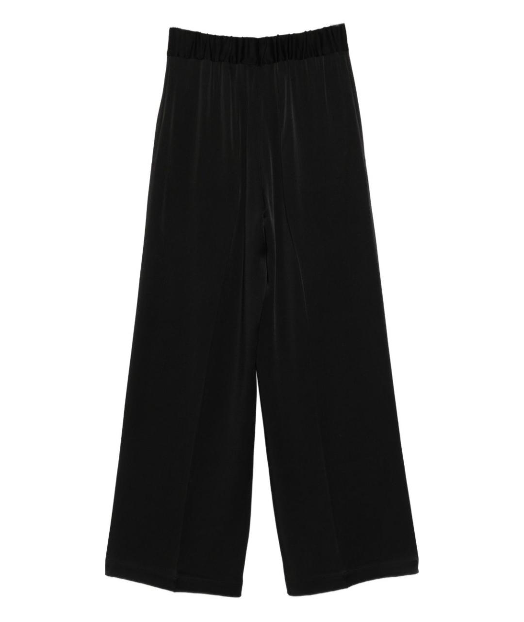 SEMICOUTURE Черные вискозные прямые брюки, фото 3