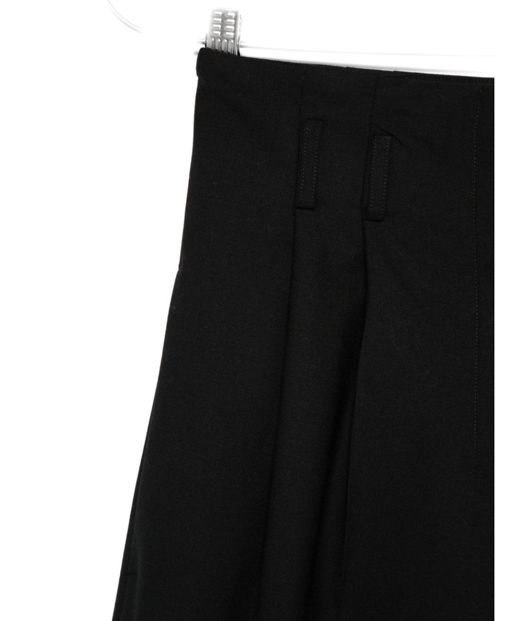 SEMICOUTURE Черные шерстяные прямые брюки, фото 2
