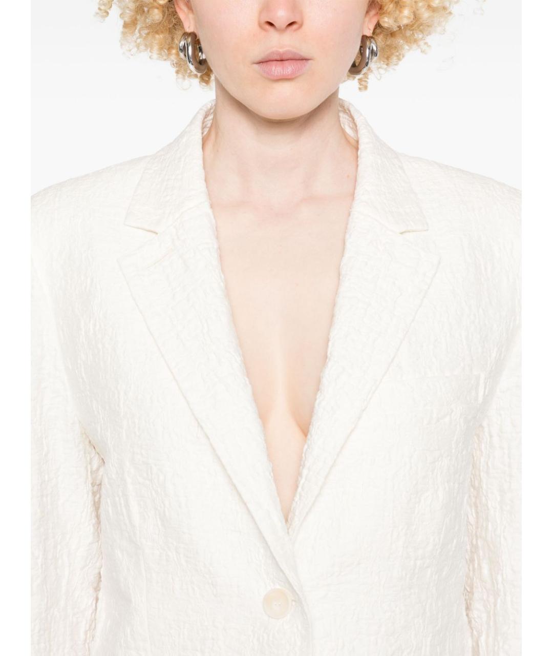 HARRIS WHARF LONDON Белый хлопковый жакет/пиджак, фото 2