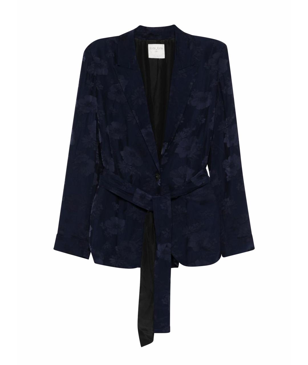 FORTE FORTE Синий полиэстеровый жакет/пиджак, фото 1