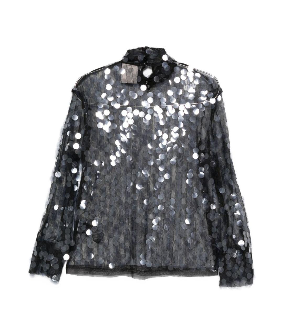 SEMICOUTURE Черная полиамидовая блузы, фото 2