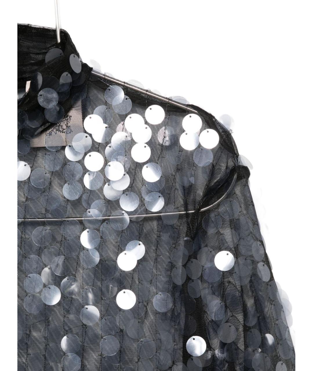 SEMICOUTURE Черная полиамидовая блузы, фото 3