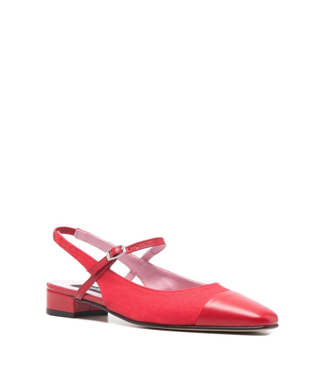 CAREL Красные текстильные балетки, фото 4