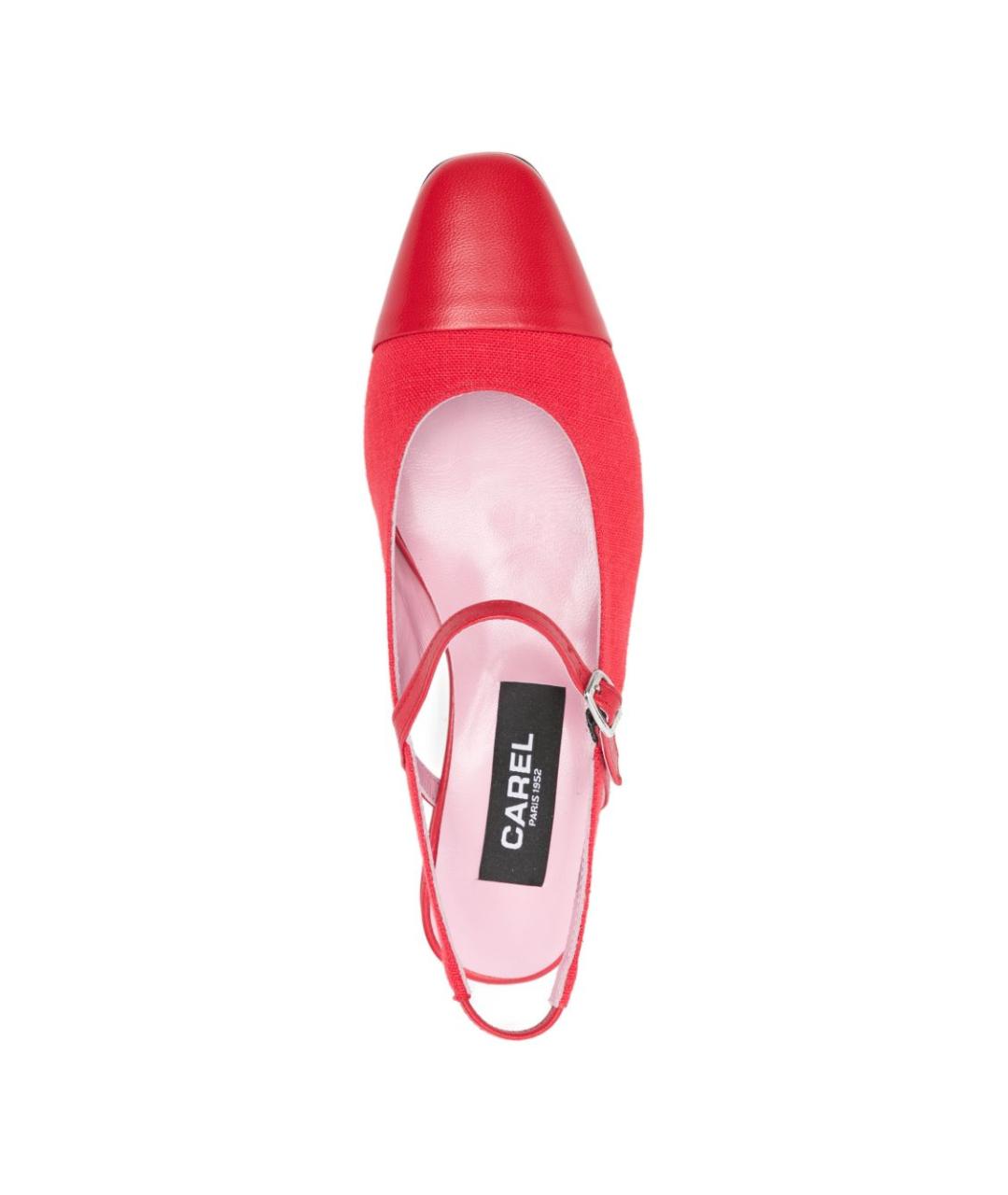 CAREL Красные текстильные балетки, фото 2